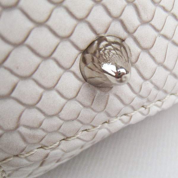 Christian Dior 1887 Snake Leather Shoulder Bag-Gray